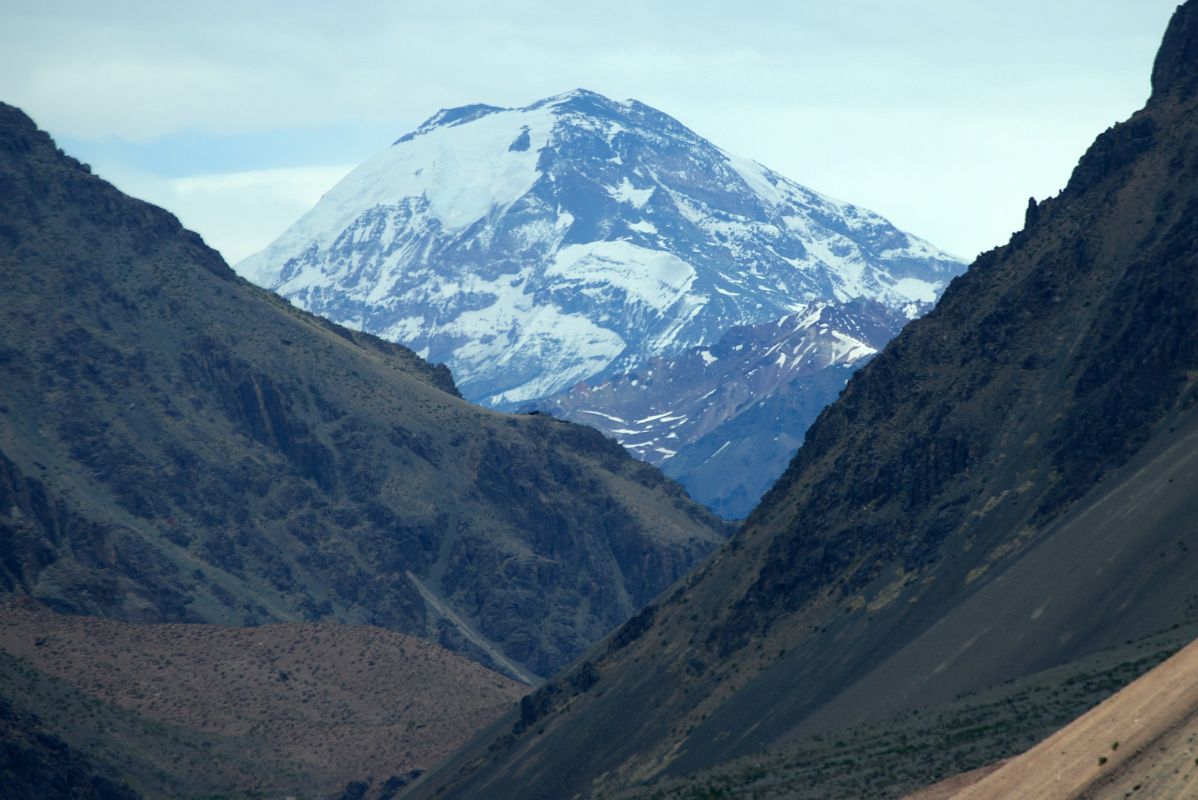 14 Tupangato From The Drive Just Past Punta de Vacas As We Near Penitentes Before Trek To Aconcagua Plaza Argentina Base Camp